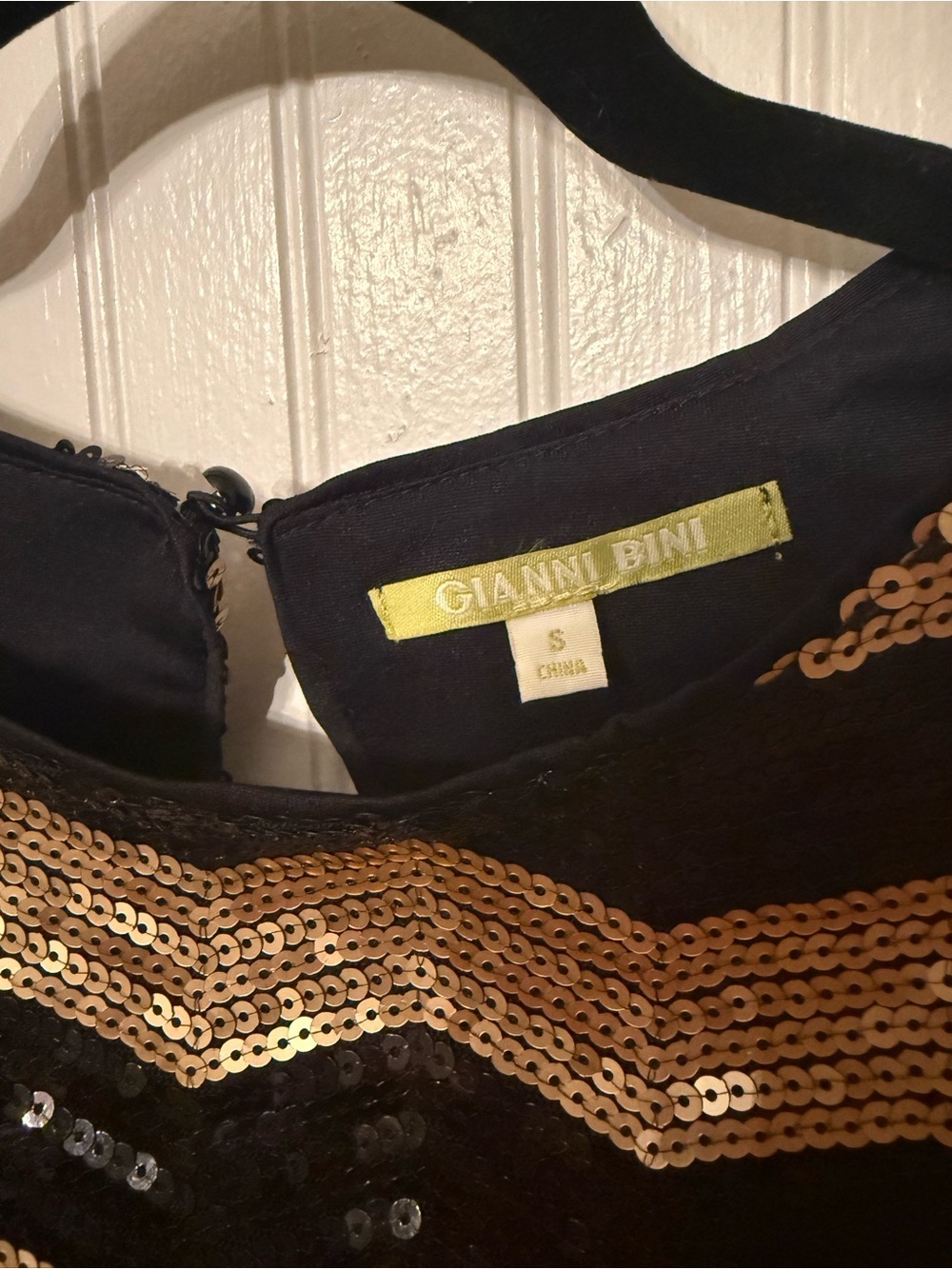 Gianni Bini Chevron Sequin Small Minidress - Picture 2 of 5